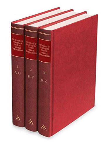 Imagen de archivo de Dictionary of Eighteenth-Century German Philosophers a la venta por Powell's Bookstores Chicago, ABAA