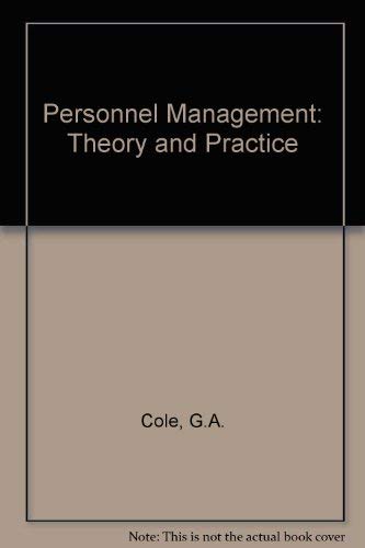 Beispielbild fr Personnel Management: Theory and Practice zum Verkauf von Reuseabook