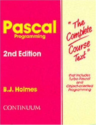Pascal Programming (9780826454294) by Holmes