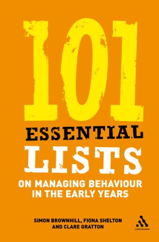 Imagen de archivo de 101 Essential Lists on Managing Behaviour in the Early Years a la venta por Better World Books: West