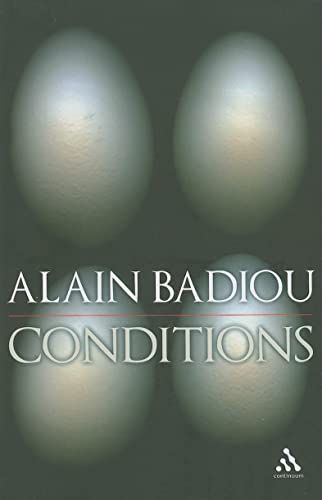Conditions (9780826498274) by Badiou, Alain