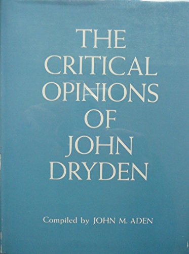 9780826510624: Critical Opinions of John Dryden: A Dictionary