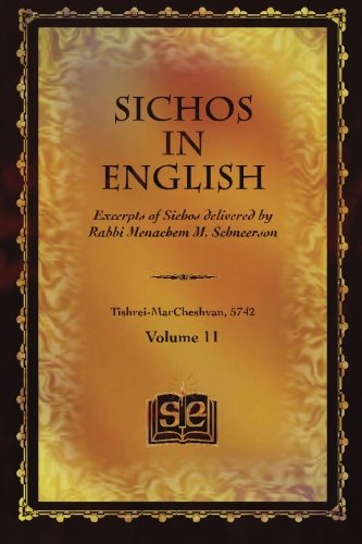 Beispielbild fr Sichos In English: of Sichos delivered by Rabbi Menachem M. Schneerson zum Verkauf von GF Books, Inc.