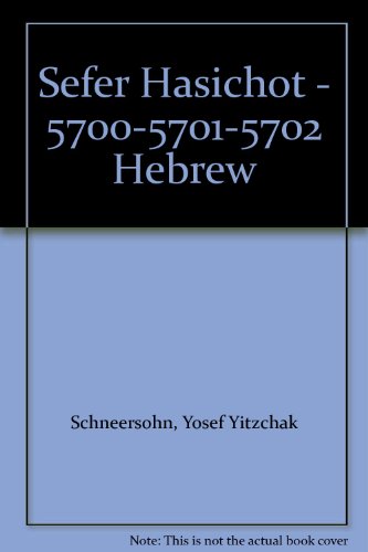 Sefer Hasichot - 5700-5701-5702 Hebrew