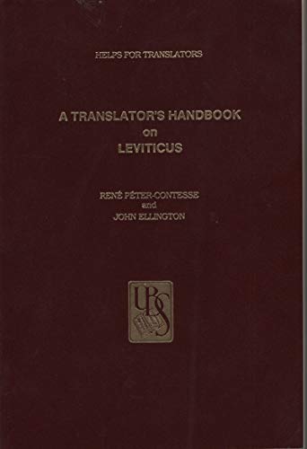 9780826701022: A Translator's Handbook on Leviticus/Leatherette