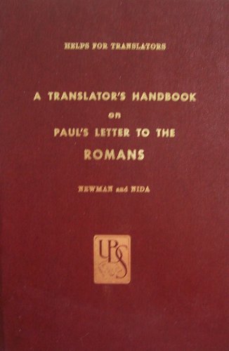 Beispielbild fr Translators Handbook on Paul's Letter to the Romans zum Verkauf von HPB-Red