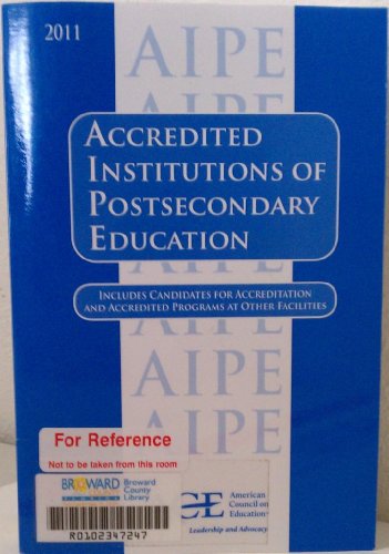 Stock image for Accredited Institutions of Postsecondary Education 2011 for sale by The Book Spot