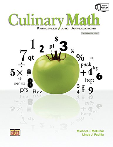 Beispielbild fr Culinary Math Principles and Applications zum Verkauf von SecondSale
