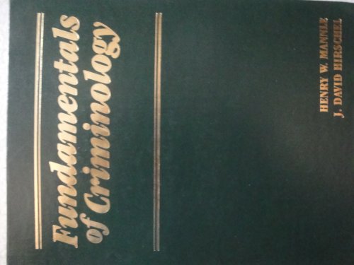 Beispielbild fr Fundamentals of criminology zum Verkauf von Wonder Book