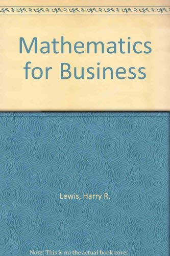 9780827319134: Mathematics for Business