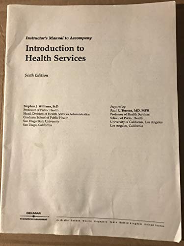 Imagen de archivo de Introduction to Health Service 3ed (Health & Life Science) a la venta por HPB-Red