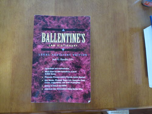 Ballentine's Law Dictionary: Legal Assistant Edition