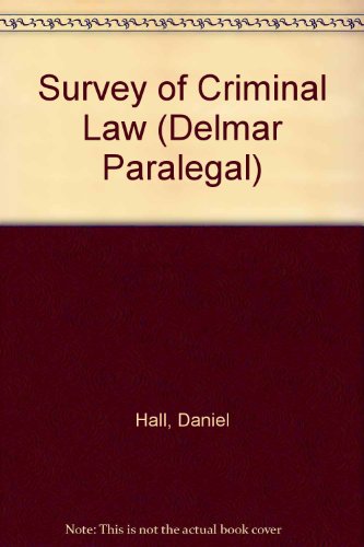 Stock image for Introduction to Criminal Law (DELMAR PARALEGAL) for sale by Wonder Book