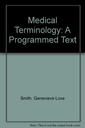 Beispielbild fr Medical Terminology: A Programmed Text zum Verkauf von HPB-Red