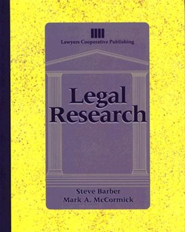 Legal Research (Lq-Paralegal) - Barber, Steve; McCormick, Mark