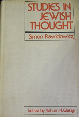 Imagen de archivo de Studies in Jewish Thought a la venta por Saucony Book Shop