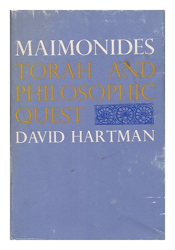 Imagen de archivo de Maimonides: Torah and Philosophic Quest a la venta por Priceless Books