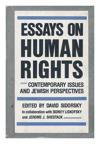 Imagen de archivo de Essays on human rights: Contemporary issues and Jewish perspectives a la venta por Wonder Book