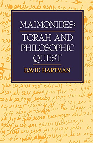 Beispielbild fr Maimonides: Torah and Philosophic Quest. zum Verkauf von Henry Hollander, Bookseller