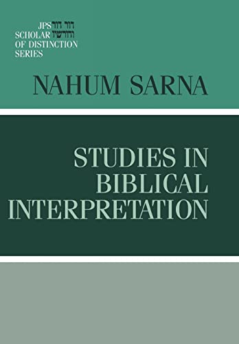 9780827606890: Studies in Biblical Interpretation (A JPS Scholar of Distinction Book)