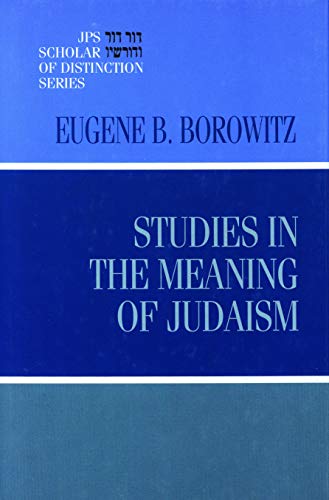 Beispielbild fr Studies in the Meaning of Judaism zum Verkauf von Blackwell's