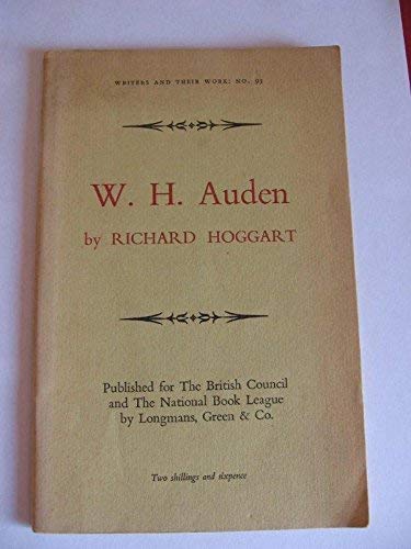 W. H. Auden (9780827760936) by Hoggart, Richard