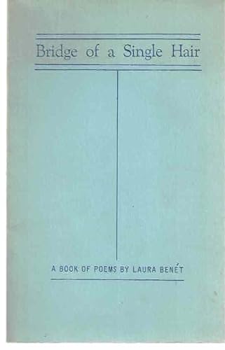 Imagen de archivo de Bridge of a Single Hair. A Book of Poems a la venta por J. Lawton, Booksellers