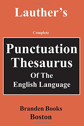 Stock image for Punctuation Thesaurus of the English Language for sale by Better World Books