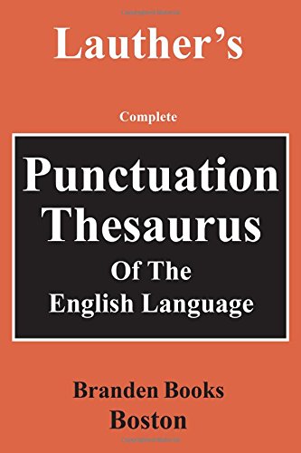 Stock image for Punctuation Thesaurus of the English Language for sale by Revaluation Books