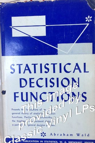 Beispielbild fr Statistical Decision Functions zum Verkauf von Studibuch