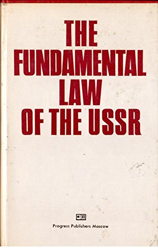 Imagen de archivo de Fundamental Law of the USSR. a la venta por G. & J. CHESTERS