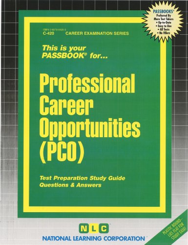 Stock image for Professional Career Opportunities (PCO) (Passbooks) for sale by Better World Books