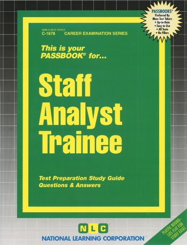 Stock image for Staff Analyst Trainee (Passbooks) for sale by ZBK Books