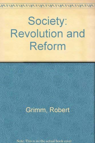 Beispielbild fr Society Revolution and Reform; Proceedings. zum Verkauf von Wonder Book