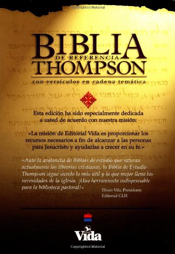 9780829714449: Biblia De Referencia Thompson Con Versiculos En Cadena Tematica: Reina-Valera Black Imitation Leather