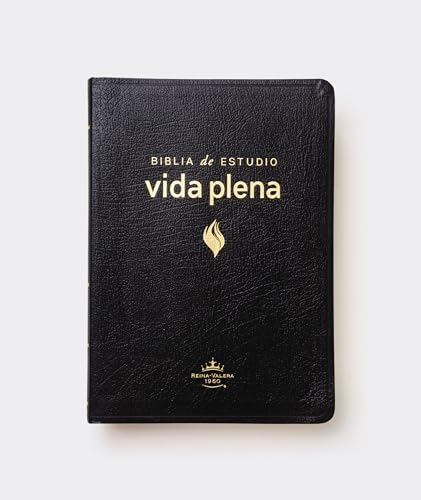 Imagen de archivo de Biblia de Estudio Vida Plena, Piel Negro, ndice a la venta por GF Books, Inc.