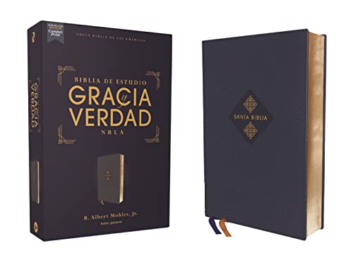 Stock image for NBLA Biblia de Estudio Gracia y Verdad, Leathesoft, Azul Marino, Interior a dos colores (Spanish Edition) for sale by Bulk Book Warehouse