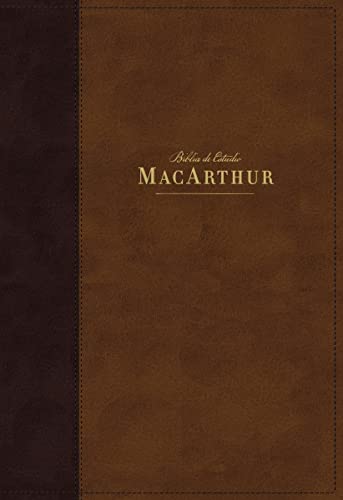 Stock image for NBLA Biblia de Estudio MacArthur, Leathersoft, CafT, Interior a dos colores (Spanish Edition) for sale by Lakeside Books
