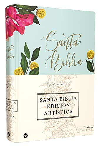 Beispielbild fr Reina Valera 1960 Santa Biblia Edicin Artstica, Tapa Dura/Tela, Floral, Canto con Diseo, Letra Roja (Spanish Edition) zum Verkauf von Solomon's Mine Books