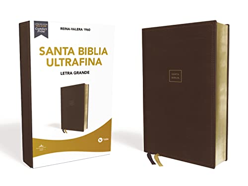 Stock image for Reina Valera 1960 Santa Biblia Ultrafina Letra Grande, Leathersoft, Caf, Interior a dos colores (Spanish Edition) for sale by GF Books, Inc.