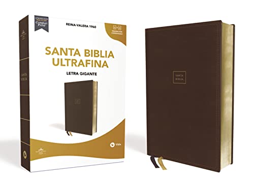 Beispielbild fr Reina Valera 1960 Santa Biblia Ultrafina, Letra Gigante, Leathersoft, Caf, Interior a dos colores (Spanish Edition) zum Verkauf von GF Books, Inc.