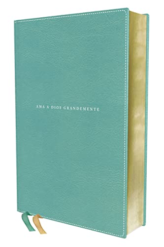 Stock image for NBLA Biblia Ama a Dios Grandemente, Leathersoft, Turquesa, Interior a Cuatro Colores (Spanish Edition) for sale by BooksRun