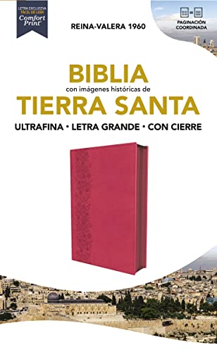 Imagen de archivo de Biblia Reina-Valera 1960, Tierra Santa, Ultrafina, Letra grande, Leathersoft, Fucsia, Con cierre (Spanish Edition) a la venta por Sugarhouse Book Works, LLC