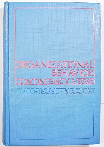 Imagen de archivo de Organizational behavior: Contingency views (The West series in management) a la venta por BooksRun