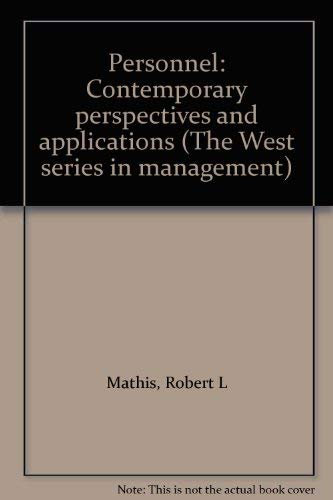 9780829900965: Personnel: Contemporary perspectives and applications (The West series in management)