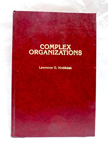 Imagen de archivo de Complex Organizations (Management Ser.) a la venta por Bingo Used Books