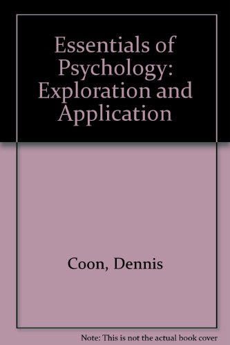 Stock image for Essentials of psychology: Exploration and application for sale by Hawking Books