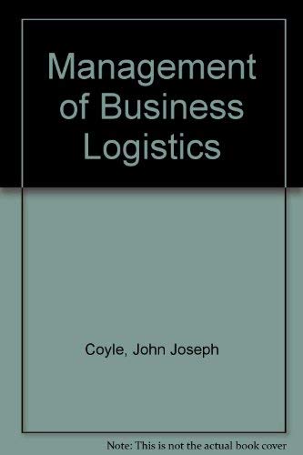 Stock image for Management of Business Logistics for sale by Bank of Books