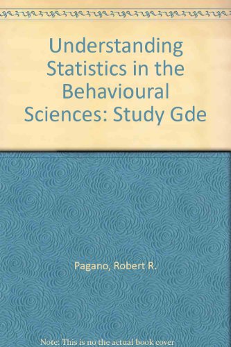 Imagen de archivo de Understanding Statistics in the Behavioural Sciences: Study Gde a la venta por HPB-Emerald