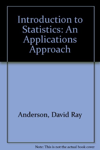 Beispielbild fr Introduction to Statistics: An Applications Approach zum Verkauf von BookHolders